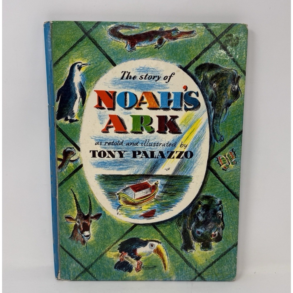 Vintage 1950s Tony Palazzo Kids Books Aesops Fables Noah's Ark The Giant Nursery